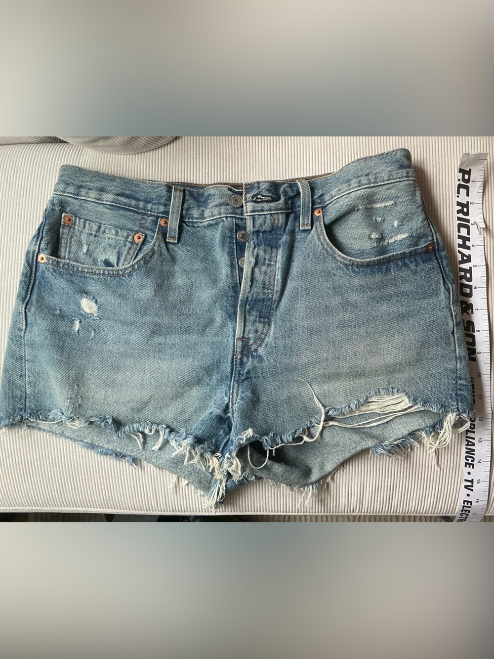 Rarely worn! Levi's Light Blue Jean Shorts size 30
